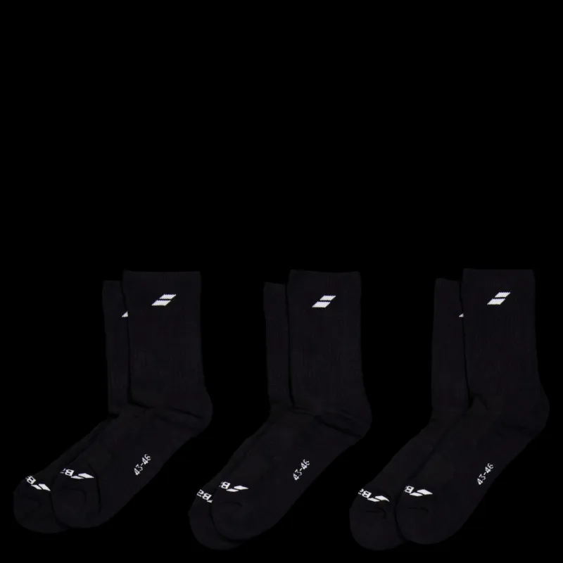 Babolat 3 Pairs Pack Black Svart Clearance