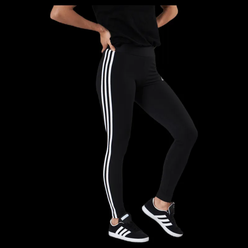 adidas 3 Stripes Leggings Black / White Svart