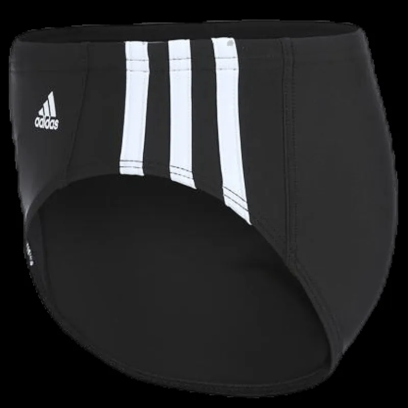 Hot adidas 3 Stripes Swim Trunk Black Vit och Svart