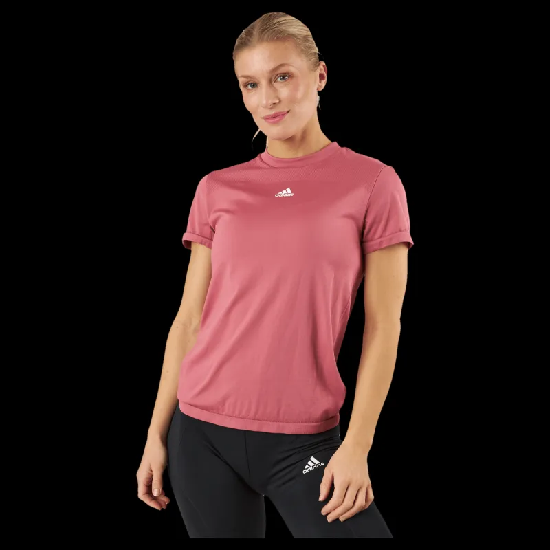 adidas AEROKNIT Seamless T-Shirt Pnkstr/White Rosa Discount