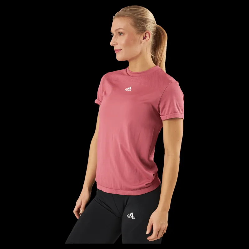 adidas AEROKNIT Seamless T-Shirt Pnkstr/White Rosa Discount
