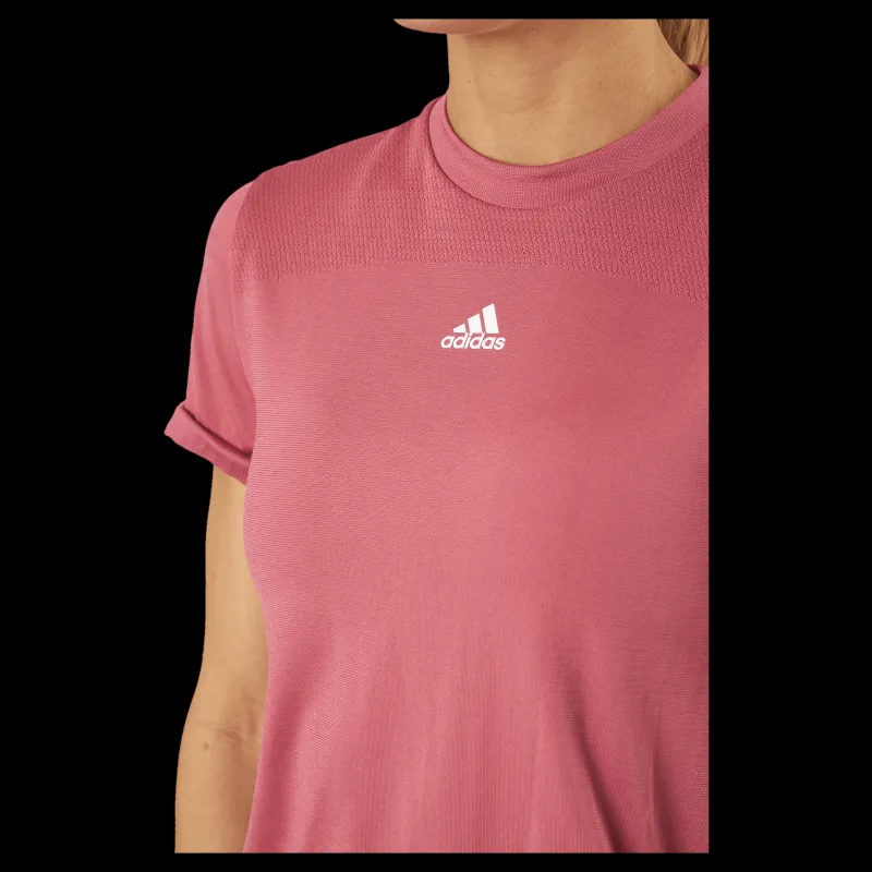 adidas AEROKNIT Seamless T-Shirt Pnkstr/White Rosa Discount