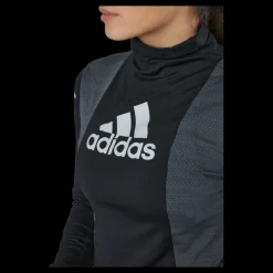 adidas Blocked Longsleeve Tee Women Black / Grey Six Svart Outlet