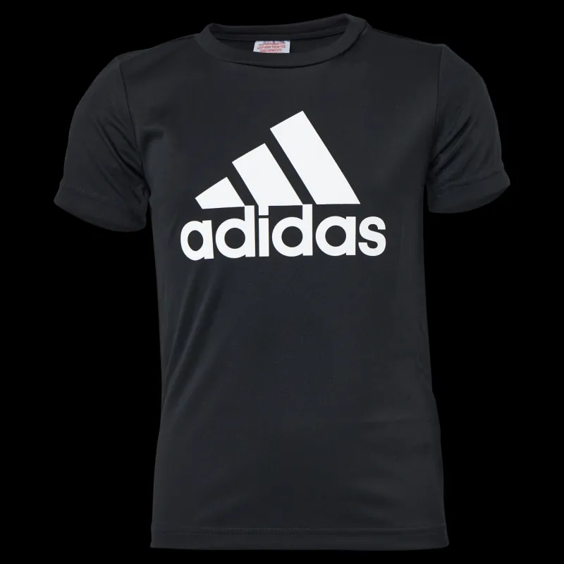 Outlet adidas Boys D2M Big Logo T-Shirt Black / White Svart