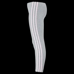 adidas Girls Essentials 3 Stripes Leggings Medium Grey Heather / Clear Pink Grå Best
