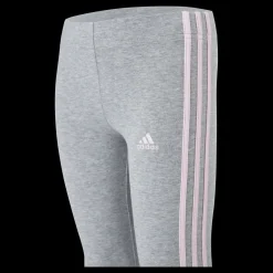 adidas Girls Essentials 3 Stripes Leggings Medium Grey Heather / Clear Pink Grå Best