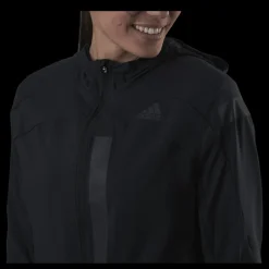adidas Marathon Jacket Translucent Women Black / Black Svart New