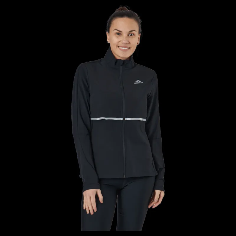 adidas Own The Run Soft Shell Jacket Women Black Svart Hot
