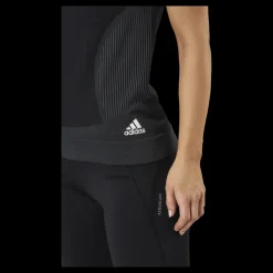 adidas Primeknit Tee W Black / Dgh Solid Grey Svart