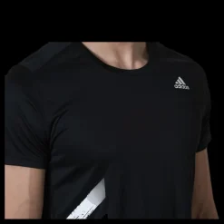 adidas Run It Tee Pb 3 Stripes Men Black Svart Best