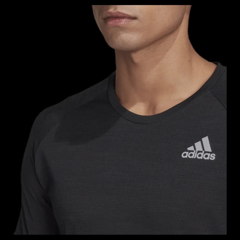 adidas Runner Tee Men Black Svart New