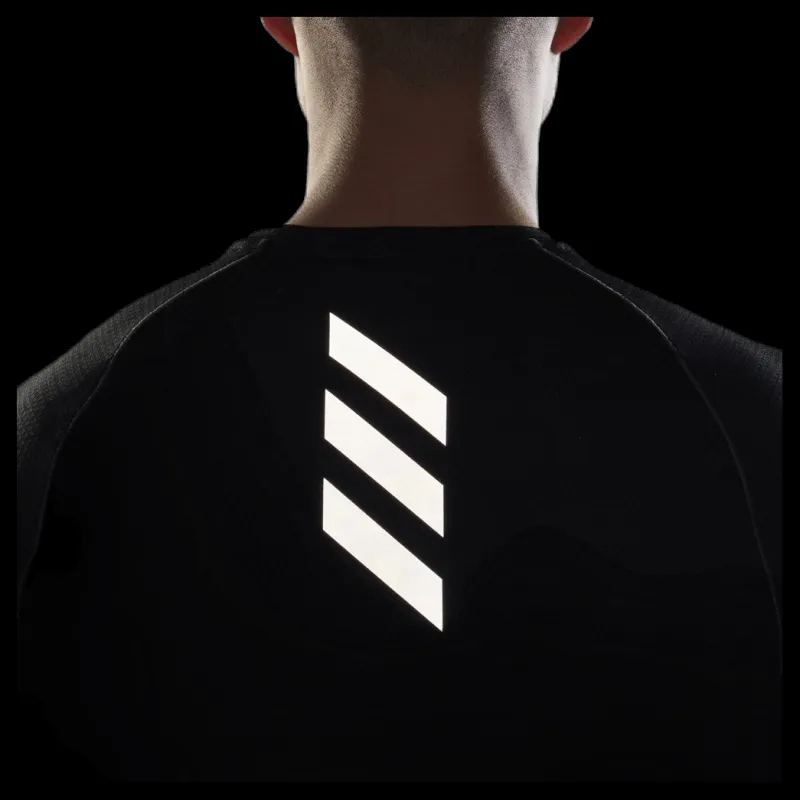 adidas Runner Tee Men Black Svart New