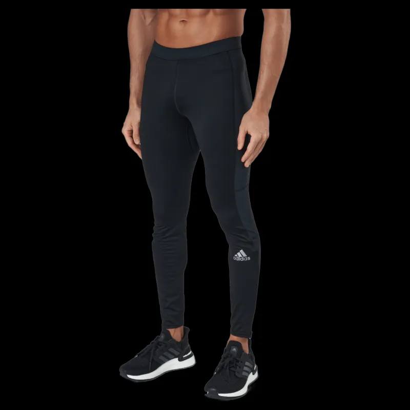adidas Saturday Warm Running Leggings Men Black Svart Discount