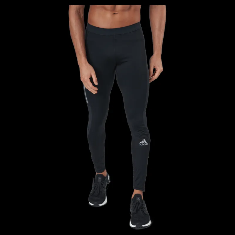 adidas Saturday Warm Running Leggings Men Black Svart Discount