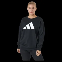 Discount adidas Sportswear Three Bar Sweatshirt Black Svart