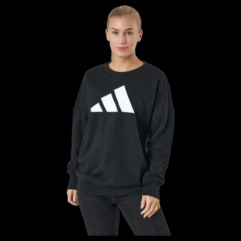 Discount adidas Sportswear Three Bar Sweatshirt Black Svart