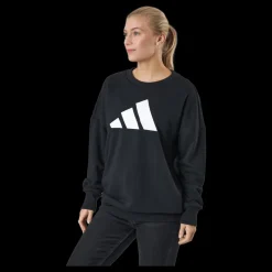 Discount adidas Sportswear Three Bar Sweatshirt Black Svart