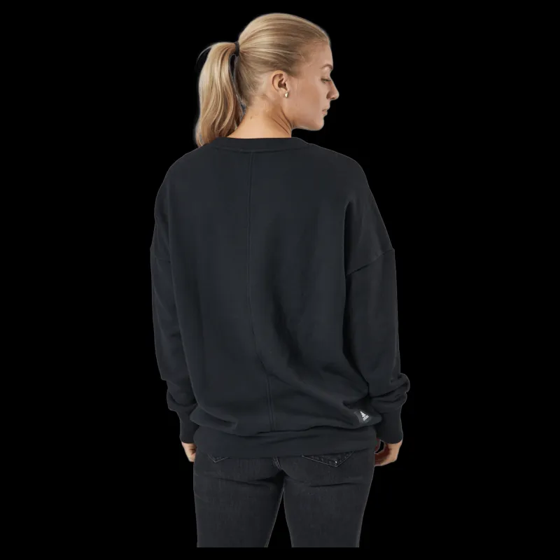 Discount adidas Sportswear Three Bar Sweatshirt Black Svart