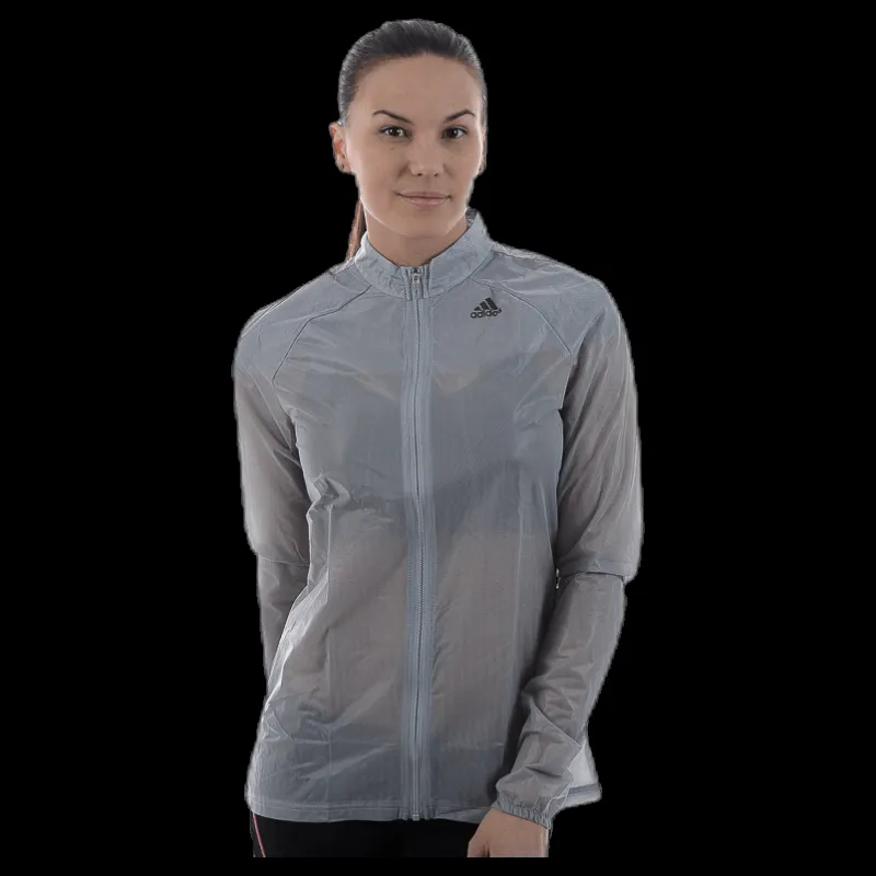 Sale adidas AdiZero Ghost Jacket W Grey Grå