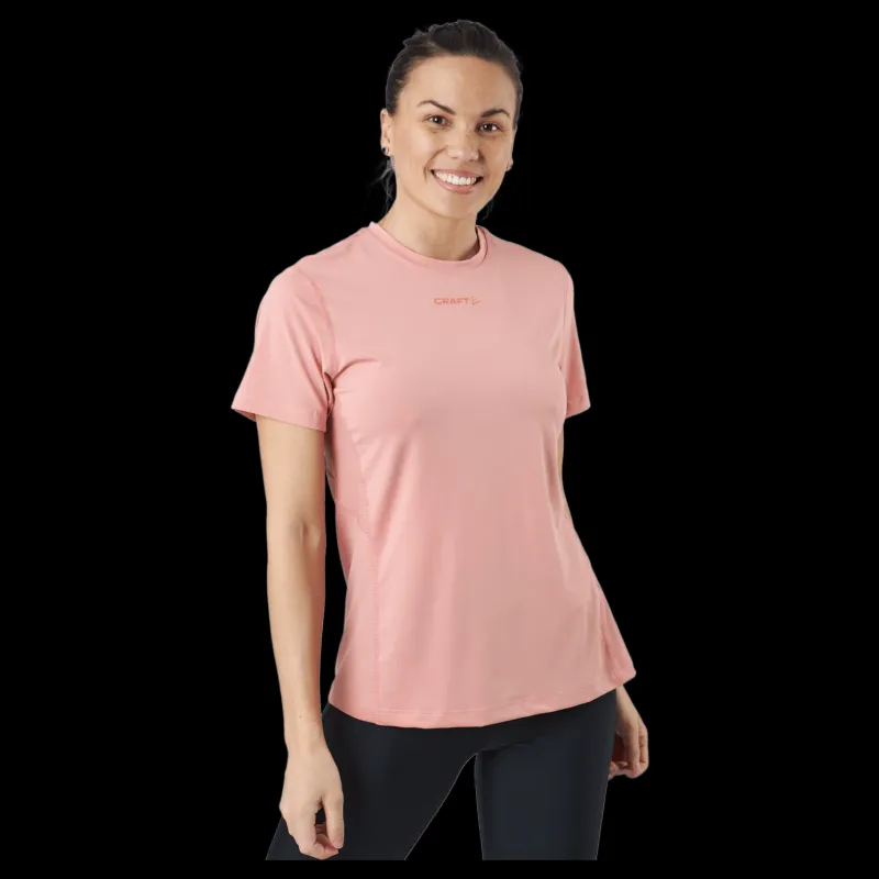 Craft Adv Essence Ss Tee W Bleikur Rosa New
