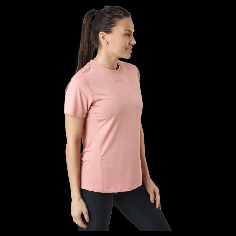 Craft Adv Essence Ss Tee W Bleikur Rosa New