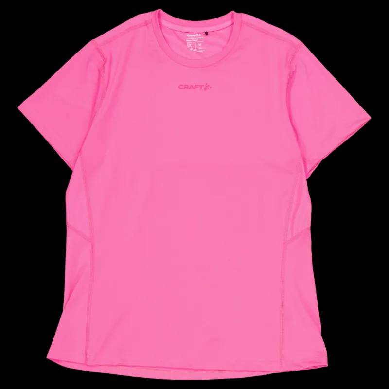 Craft Adv Essence Ss Tee W Fuchsia Rosa New