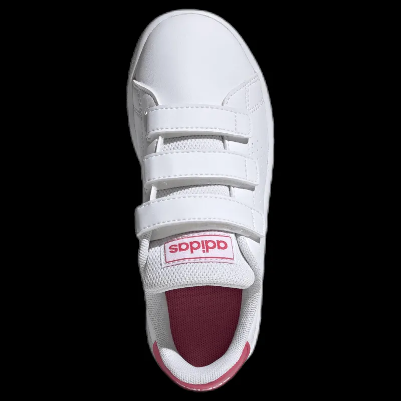 adidas Advantage Shoes Cloud White / Real Pink / Cloud White Vit New