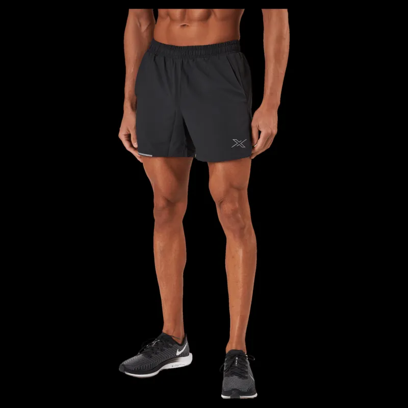 2XU Aero 5 Inch Shorts Black/silver Reflective Svart Outlet