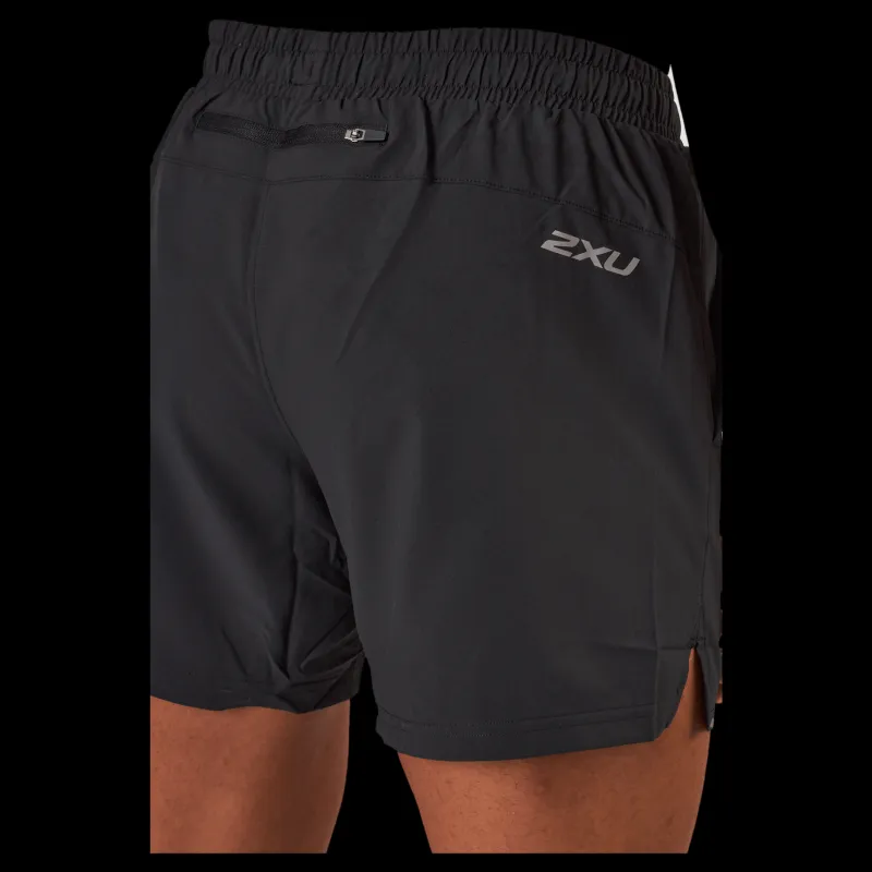 2XU Aero 5 Inch Shorts Black/silver Reflective Svart Outlet
