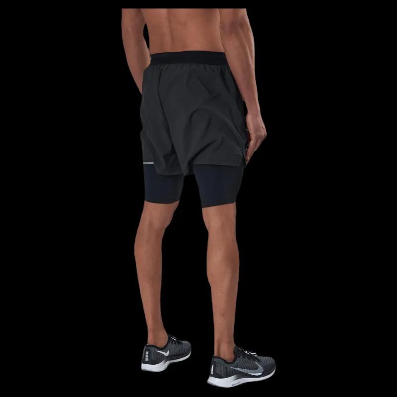 Outlet 2XU Aero 2-In-1 5" Shorts Black/Silver Svart och Silver