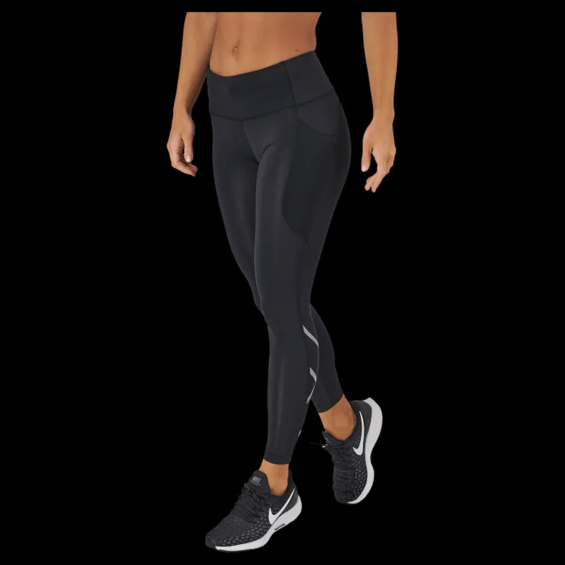 Hot 2XU Aero Mid-rise Comp Tights Black/silver Reflective Svart