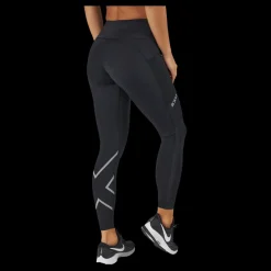 Hot 2XU Aero Mid-rise Comp Tights Black/silver Reflective Svart