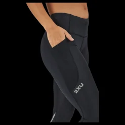 Hot 2XU Aero Mid-rise Comp Tights Black/silver Reflective Svart