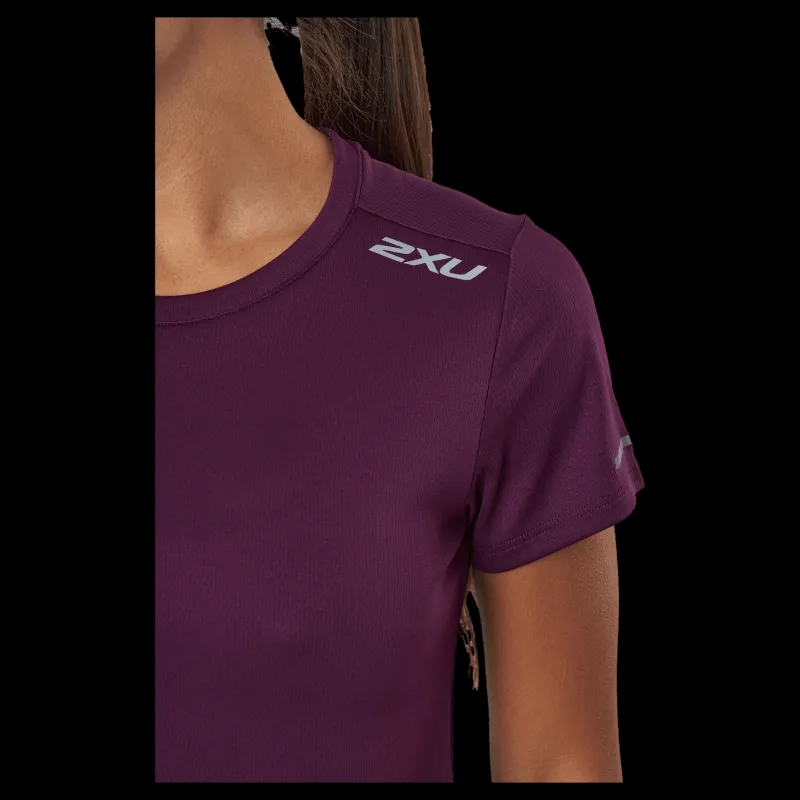 2XU Aero Tee Beet/silver Reflective Lila New