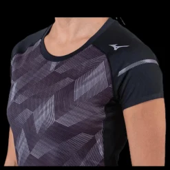 Mizuno Aero Tee Black/Grey Svart New