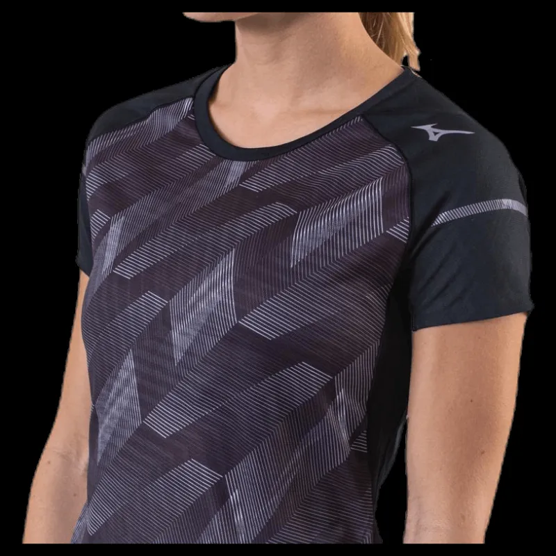Mizuno Aero Tee Black/Grey Svart New
