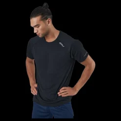 New 2XU Aero Tee Black/silver Reflective Svart