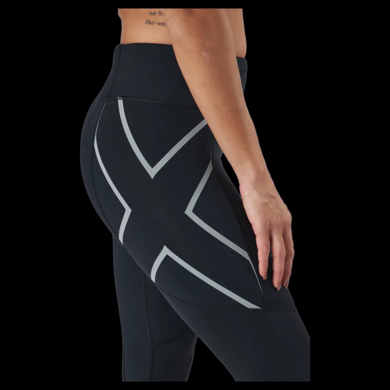 Hot 2XU Aero Vent Mid-rise Compressio Black/silver Reflective Svart