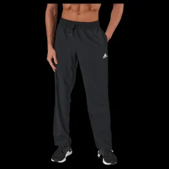 adidas AEROREADY Essentials Stanford Open Hem Embroidered Small Logo Tracksuit Bottoms Black Svart Hot