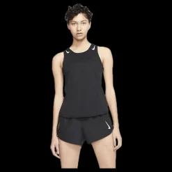 Online Nike AeroSwift Running Singlet White/Black Svart