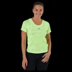 Outlet Nike Air Dri-fit Women's Short-slee Volt/reflective Silv Grön