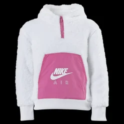 Nike Air Sherpa Half Zip Hoodie Junior Pink/White Flerfärgad New