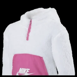 Nike Air Sherpa Half Zip Hoodie Junior Pink/White Flerfärgad New