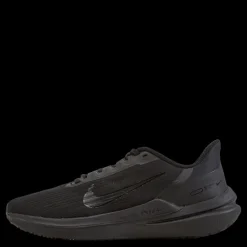 Nike Air Winflo 9 Men's Road Running Shoes BLACK/DK SMOKE GREY Svart Outlet