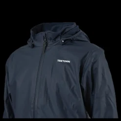 New Tretorn Aktiv Fleece-Lined Rain Jacket Blue Blå