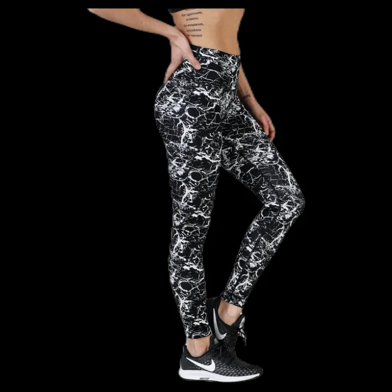 Endurance Alec Printed Tights White/Black Vit och Svart Online