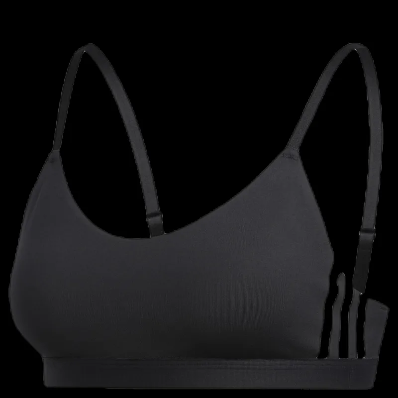 adidas All Me 3 Stripe Bra Black / White Svart Discount