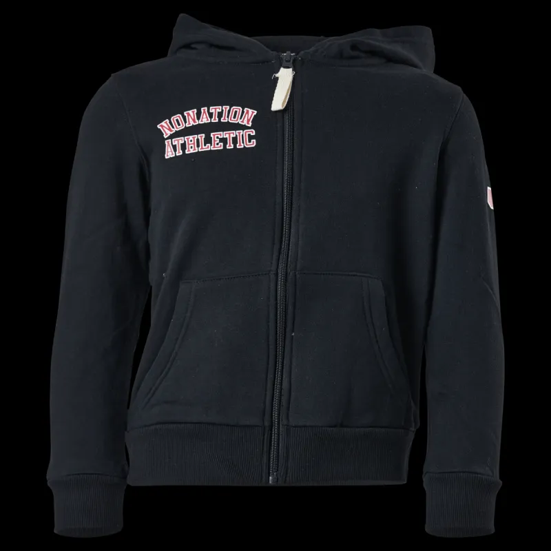 Discount Nonation Alpha Full Zip Hood Black Svart