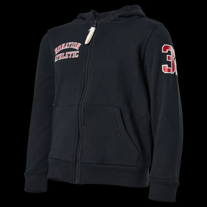 Discount Nonation Alpha Full Zip Hood Black Svart