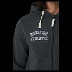 Nonation Alpha Full Zip Hood Grey Grå New